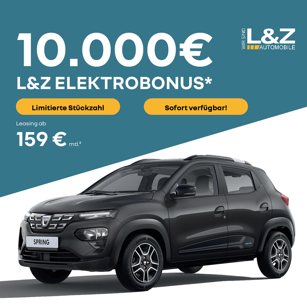 Dacia 10000 Euro L&Z Elektrobonus Leasingbeispiel