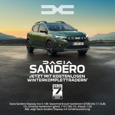 Dacia Sandero kostenlose Winterräder Dacia Sandero kostenlose Winterräder